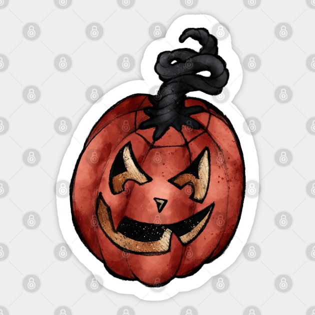 Orange Jack O Lantern sticker Sticker by JJLosh